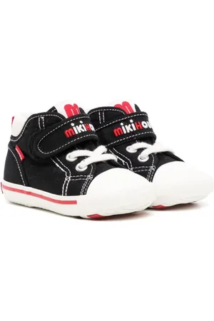 Miki House Sneakers med broderet logo og burrelukning