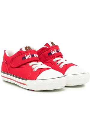 Miki House Sneakers med logobroderi og burrelukning