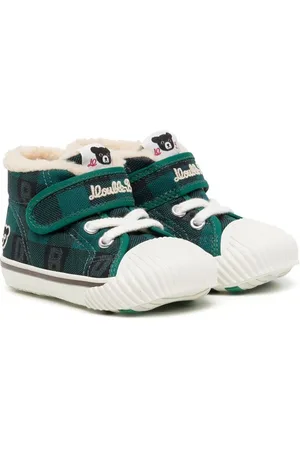 Miki House Skotskternede sneakers med burrelukning
