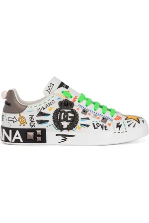 Dolce & Gabbana Portofino sneakers i læder med nitter