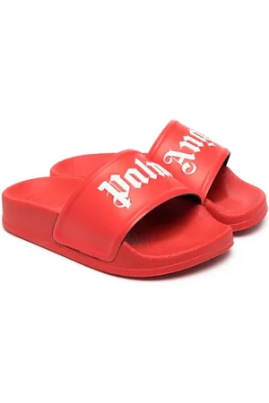 Palm Angels Logoprægede pool-sandaler
