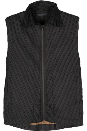Issey Miyake Plisseret vest med lynlås