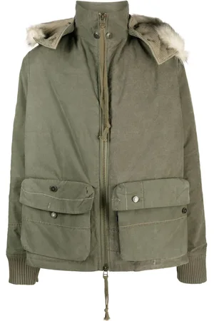 GREG LAUREN Army Tent Retro jakke med lynlås