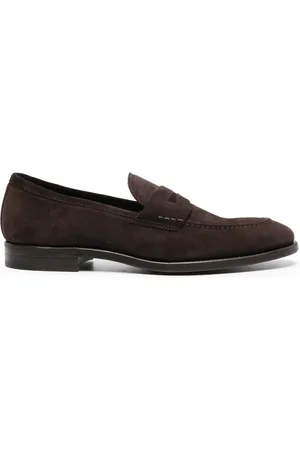 HENDERSON BARACCO Loafers i ruskind med mandelformet snude