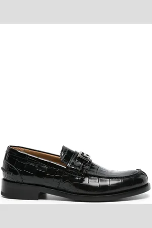 VERSACE Greca loafers med krokodilleeffekt