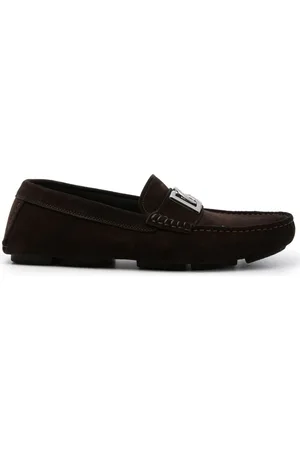 Dolce & Gabbana Loafers i ruskind med logoplade