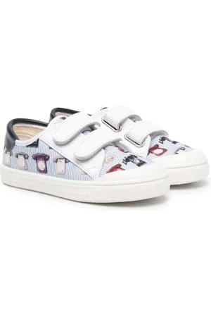 PèPè Sneakers med burrelukning og mobiltryk