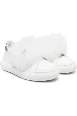 MONNALISA Sneakers i læder med tyldetalje