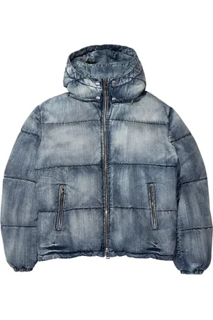 Purple Brand Dynejakke i denim med hætte