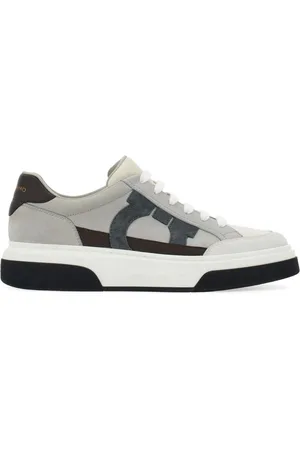 Salvatore Ferragamo Sneakers i læder med Gancini-broderi