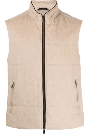 N.PEAL Mall vest i kashmir med quiltet design