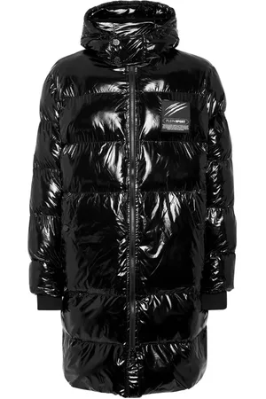 Philipp Plein Skinnende quiltet dynefrakke