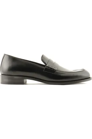 Giorgio Armani Loafers i læder med mandelformet tå