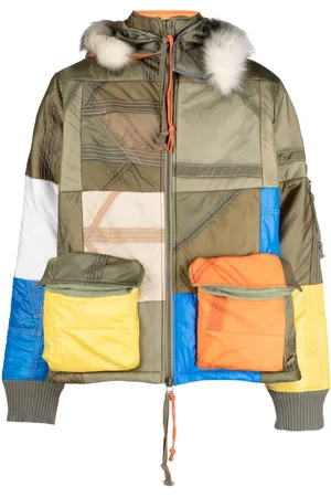 GREG LAUREN Parachute Scrapwrk jakke med paneler og colourblocking
