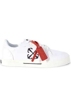 OFF-WHITE Vulcanized sneakers i lærred med kontrastmærke