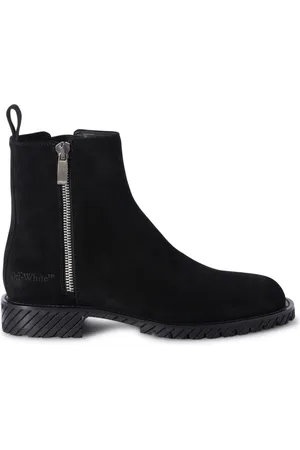 OFF-WHITE Ankelstøvler i ruskind med rund tå