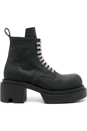 Rick Owens 80mm støvler i læder med plateausål