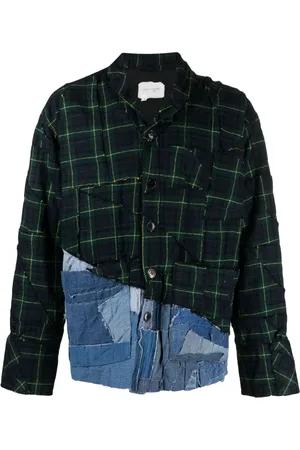 GREG LAUREN Patchwork skjortejakke