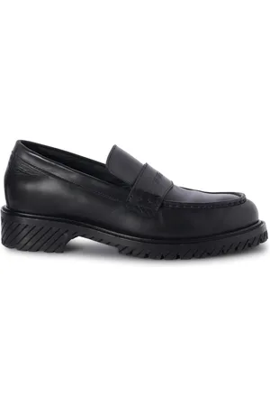 OFF-WHITE Loafers i læder med præget logo