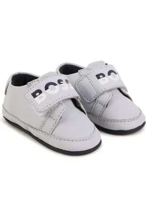 HUGO BOSS Sandaler i læder med logo-bogstav