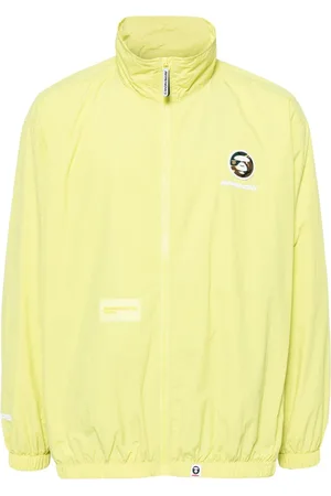 A Bathing Ape Jakke med logo-applikation og lynlås