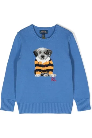 Ralph Lauren Intarsiastrikket trøje med hund