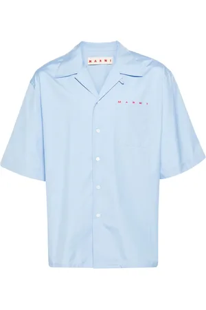 Marni Skjorte i poplin med logotryk
