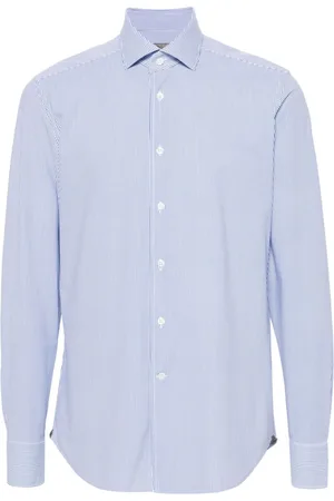 corneliani Stribet skjorte i poplin