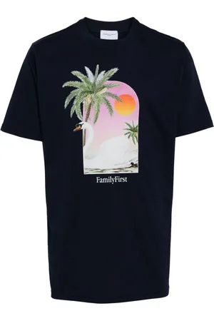 Family First T-shirt med svanetryk