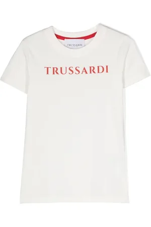 Trussardi T-shirt i jersey med gummi-logo