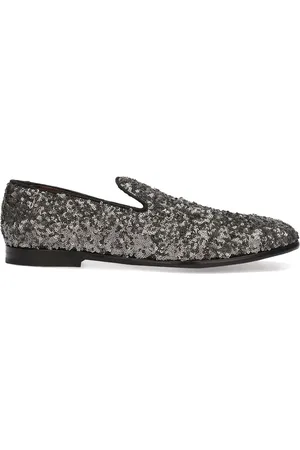 Dolce & Gabbana Ariosto lædersandaler med pailletter