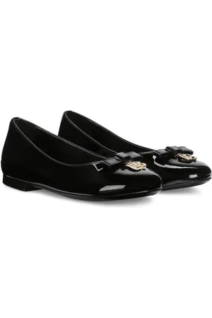 Dolce & Gabbana Ballerinaer i lakeret læder med DG-logo