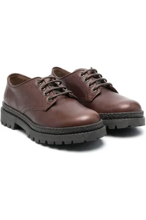 Brunello Cucinelli Loafers i læder med logomærke