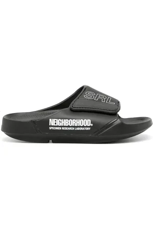 NEIGHBORHOOD Sandaler med logotryk og burrelukning