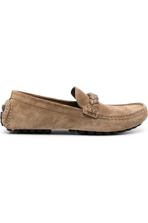 Gianvito Rossi Flettede loafers i ruskind