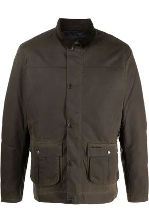 Barbour Brunden Wax jakke med fløjlskrave