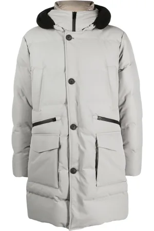 Woolrich Dunjakke med hætte og knaplukning