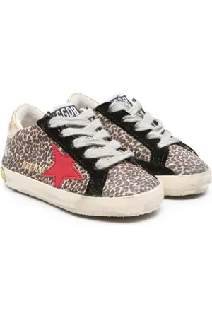 Golden Goose Low-top Super Star sneakers med leopardtryk og hæl