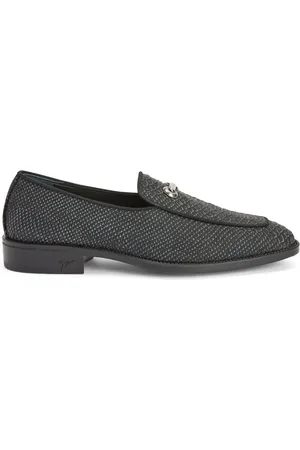 Giuseppe Zanotti Loafers i læder med krokodilleeffekt