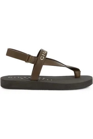 Giuseppe Zanotti Lædersandaler med logotryk