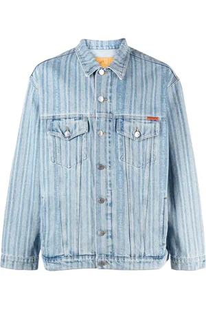 MARTINE ROSE Denimjakke med striber