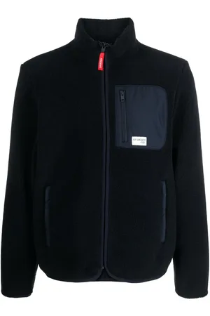 FAY Vindjakke i fleece med logoapplikation
