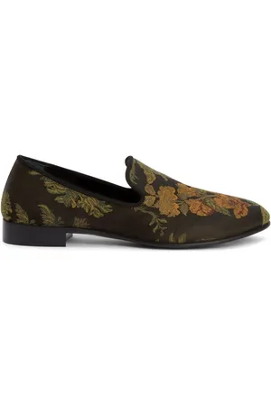 Giuseppe Zanotti Blomsterbroderede slip-on loafers