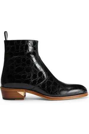 Giuseppe Zanotti Fabyen læderstøvler med krokodilleeffekt