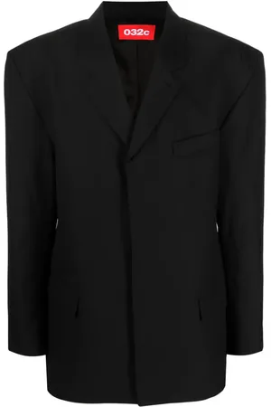 032c Enkeltradet blazer med skulderpuder