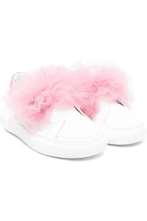 MONNALISA Sneakers i læder med tyl-indlæg