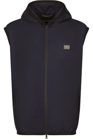 Dolce & Gabbana Vest med logoplade og hætte