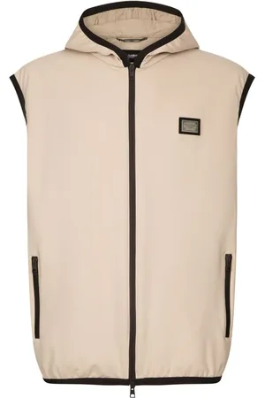 Dolce & Gabbana Vest med logoplade og hætte