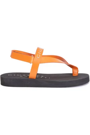 Giuseppe Zanotti Logoprægede sandaler i læder