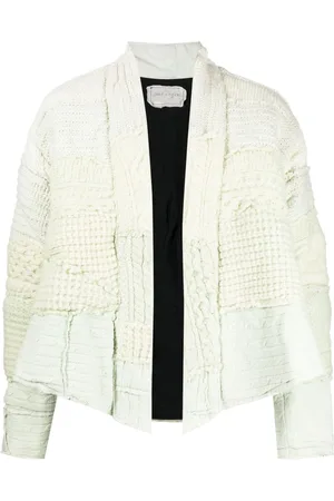 GREG LAUREN Patchwork-strikket jakke